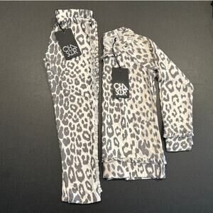 NWT Chaser Ruffle Lounge Set – Girls Size 6, Light Knit Top & Leggings